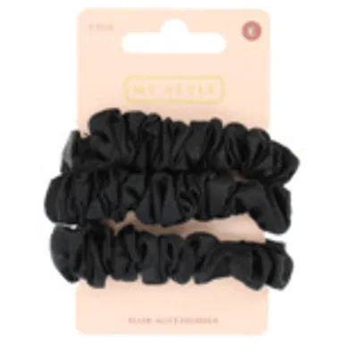 My Style Accessoires Cheveux Petit Chouchou Soie Noir