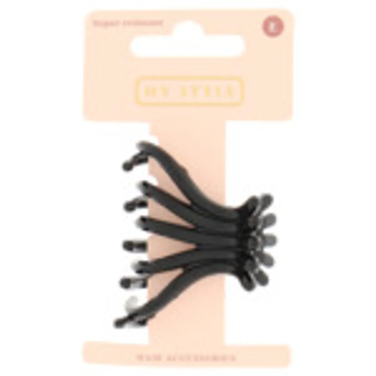 My Style Accessoire Cheveux Pince Crable Nylon Claw Noir Brilliant 6cm