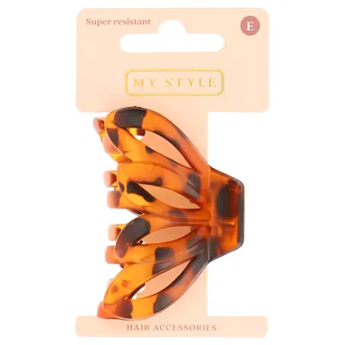 My Style Haaraccessoires Basic Haarklem Mat Rood-Zwart 6 cm