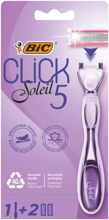 Bic Click 5 Soleil 1 Handvat + 2 Vervangmesjes