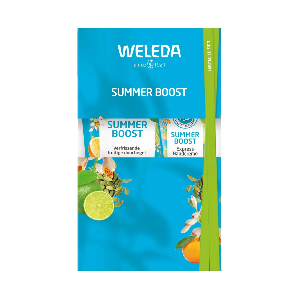 Weleda Summer Boost Coffret Gel Douche 200 ml + Crème Mains 50 ml