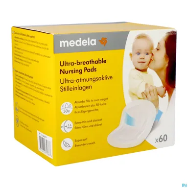 Medela Ultra-ademende Zoogkompressen 60 Pads