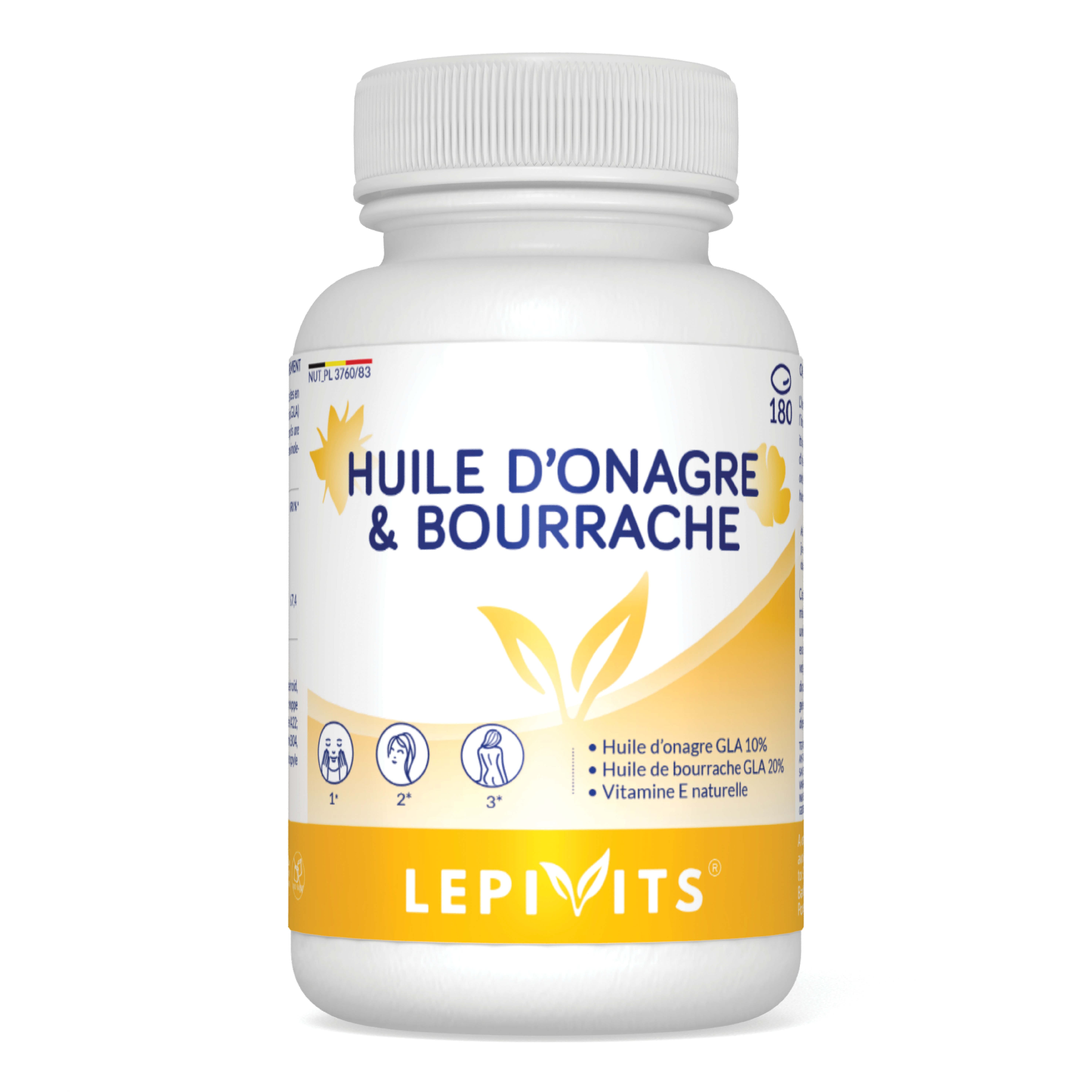 Lepivits Teunisbloem- en Borageolie 180 Capsules - Lepivits