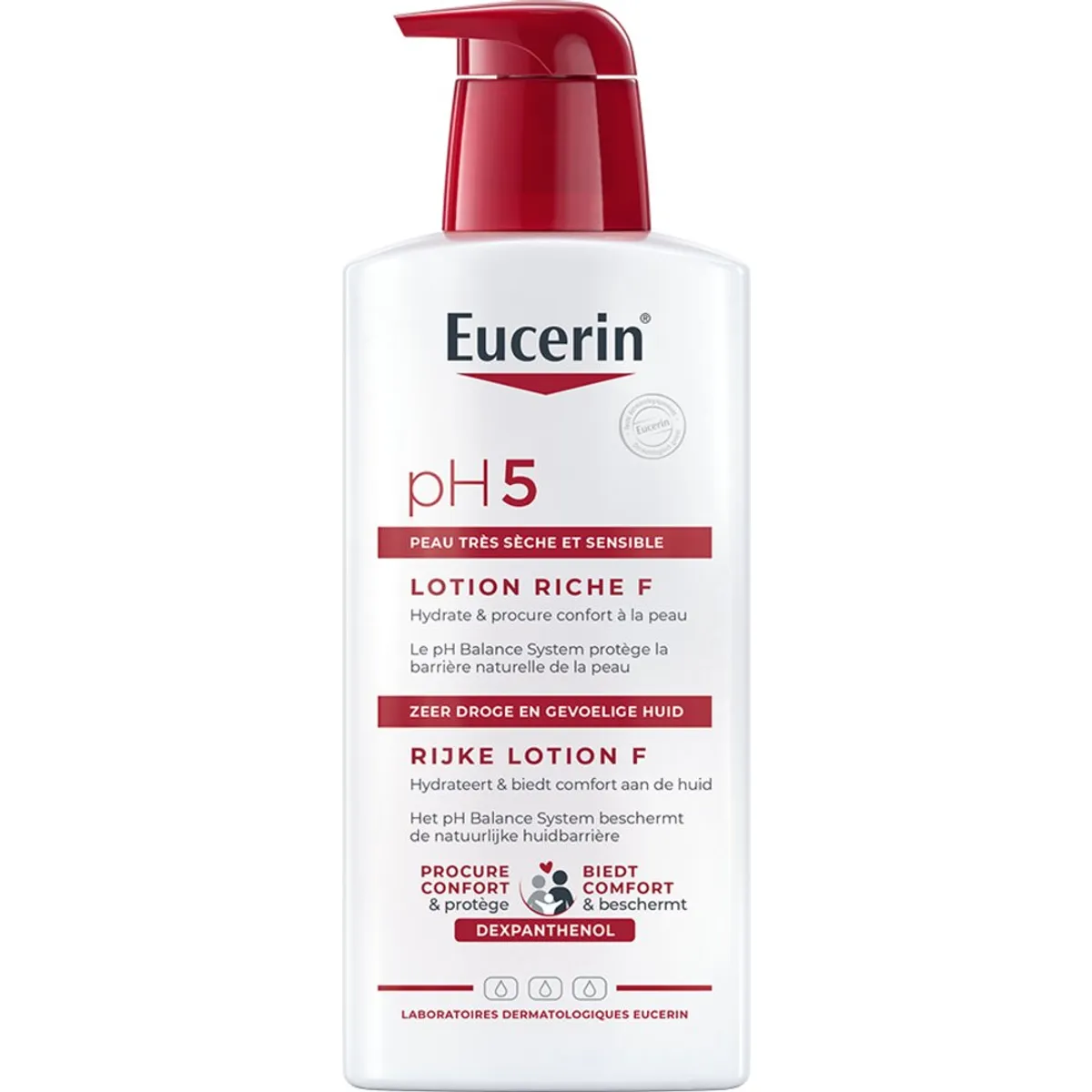 Eucerin pH5 Rijke Lotion F Zeer Droge en Gevoelige Huid met pomp 400ml