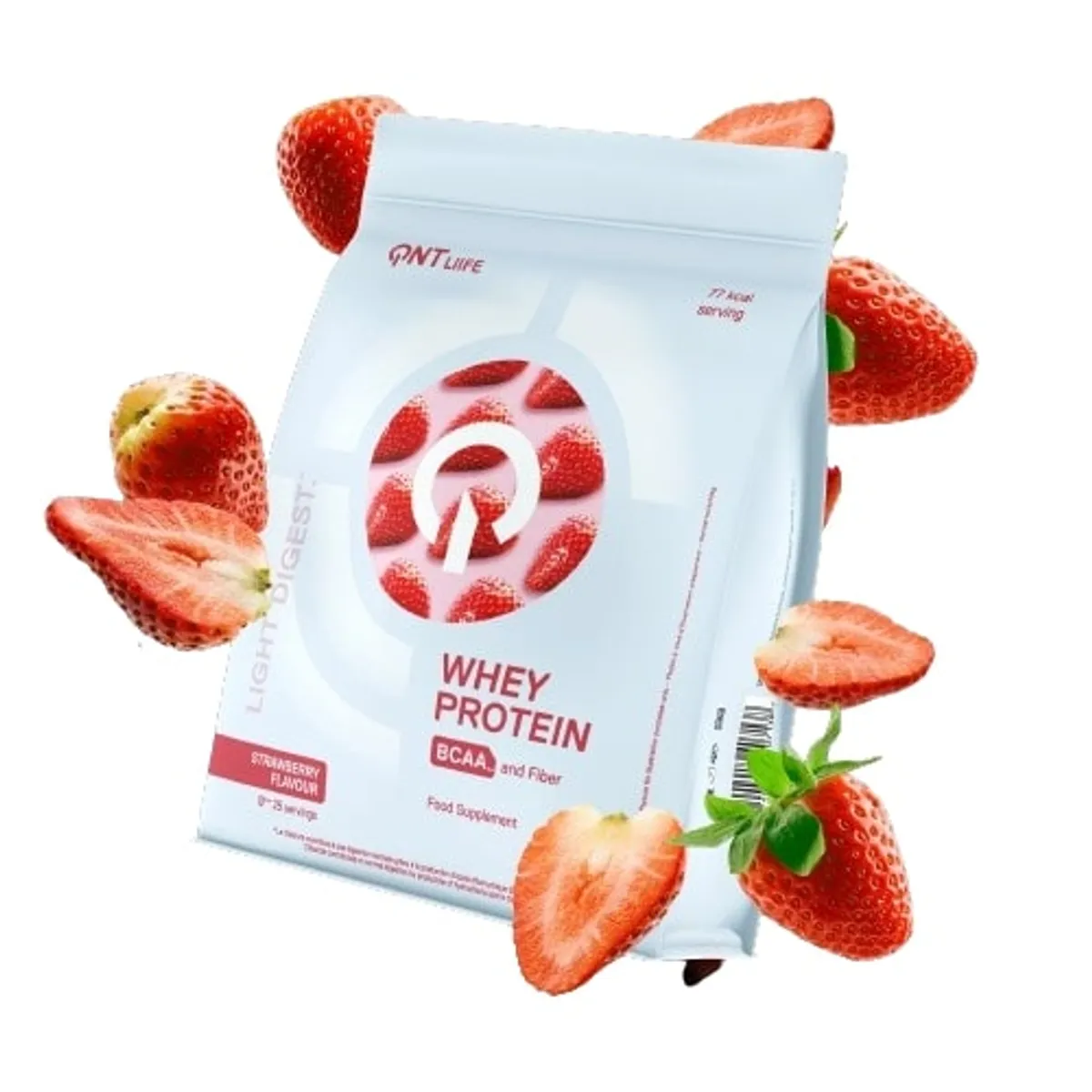 QNT Light Digest Whey Protein Aardbeiensmaak 500 g