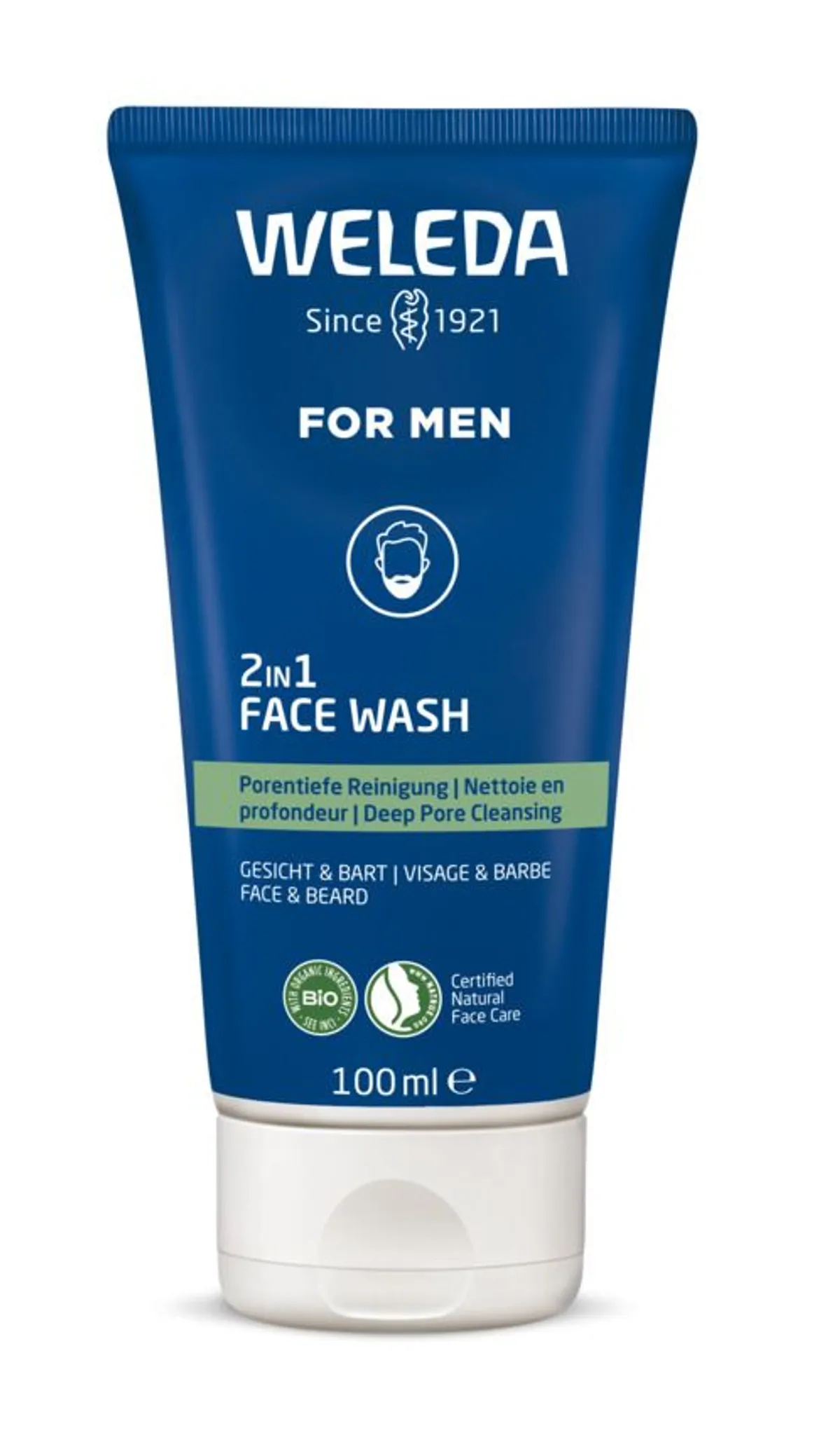 Weleda Men 2 en 1 Gel Nettoyant Visage & Barbe 100ml