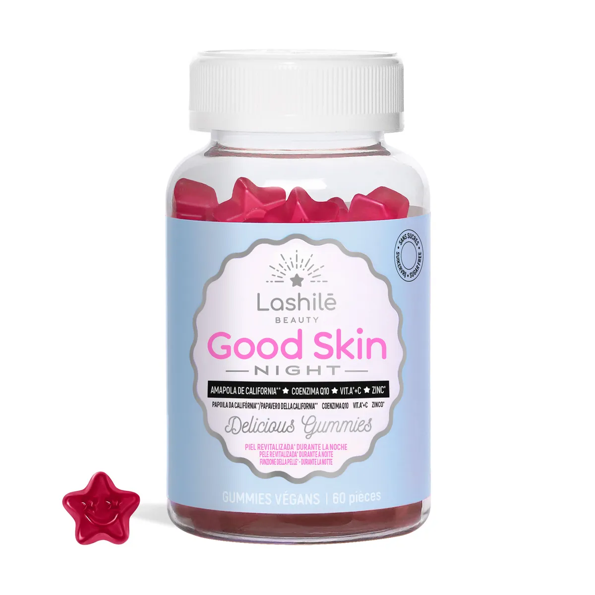 Lashil Beauty Good Skin Night 60 Gummies