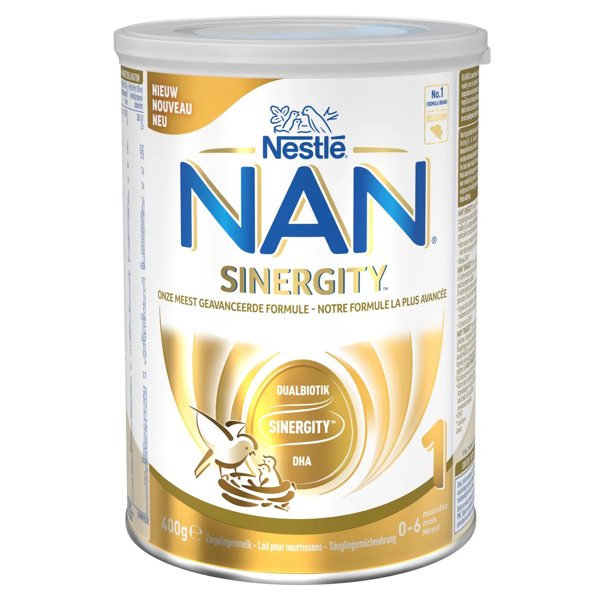 Nestlé Nan Sinergity 1 Lait pour Nourrissons 0-6 Mois 400g