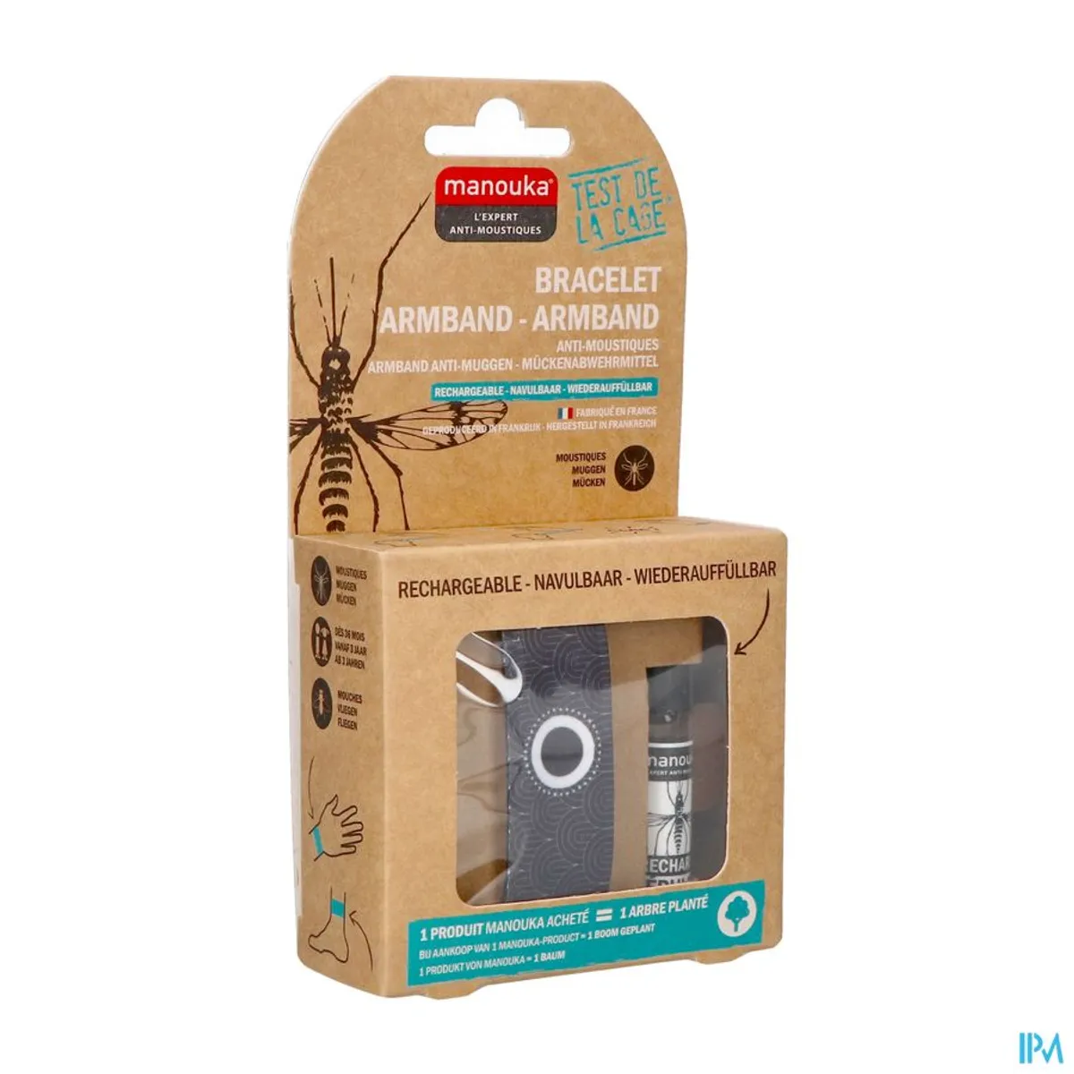 Manouka Muggenwerende Armband Silver