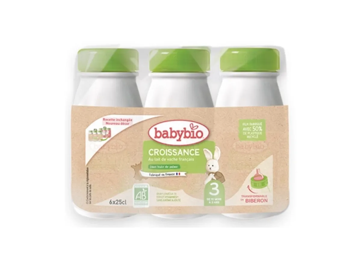 Babybio Lait Croissance Liquide 3eme Âge 6x25cl