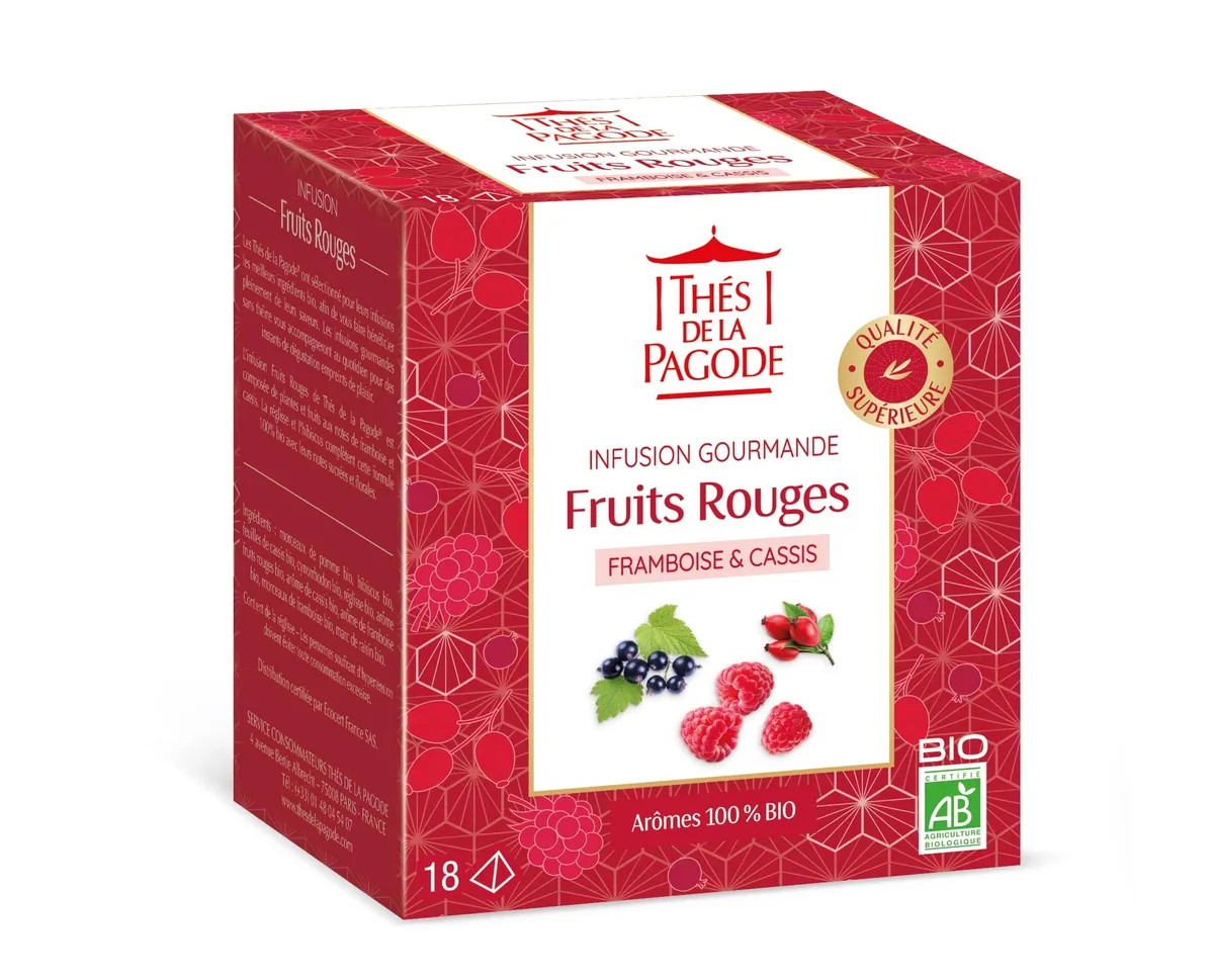 Thés De La Pagode Infusion Fruits Rouges 18 Sachets