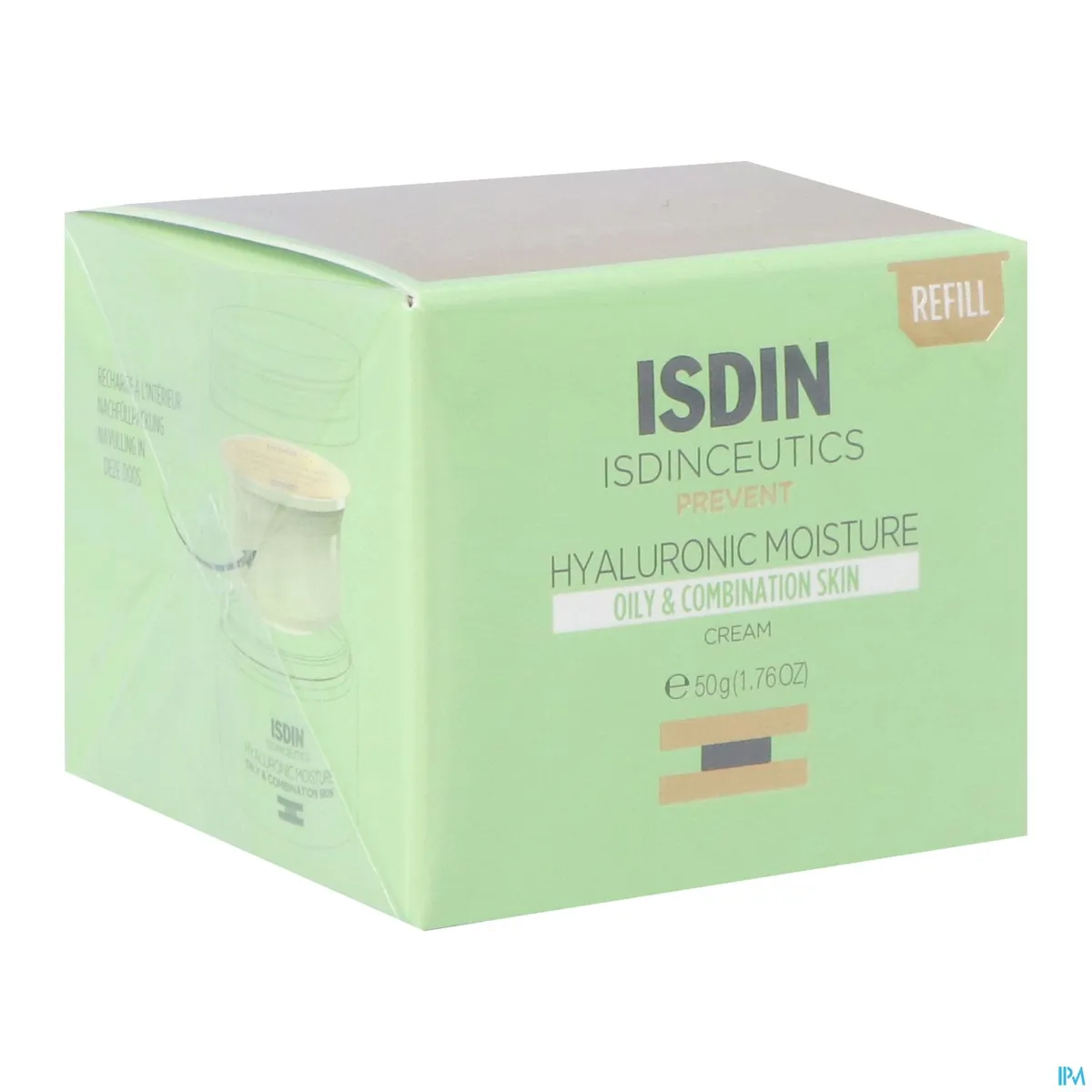 Isdin Isdinceutics Hyaluronic Moisture Gemengde tot Vette Huid Navulling 50 g
