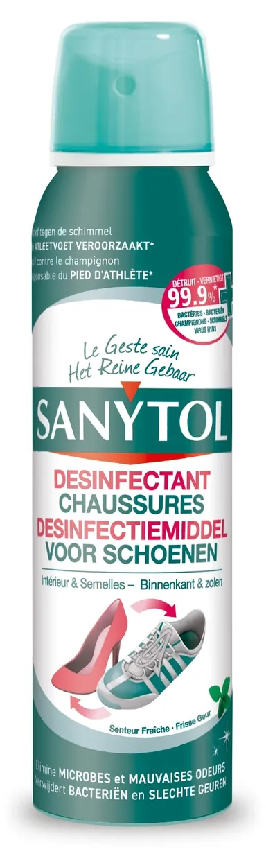 Sanytol Désodorisant Désinfectant Chaussures Spray 150ml