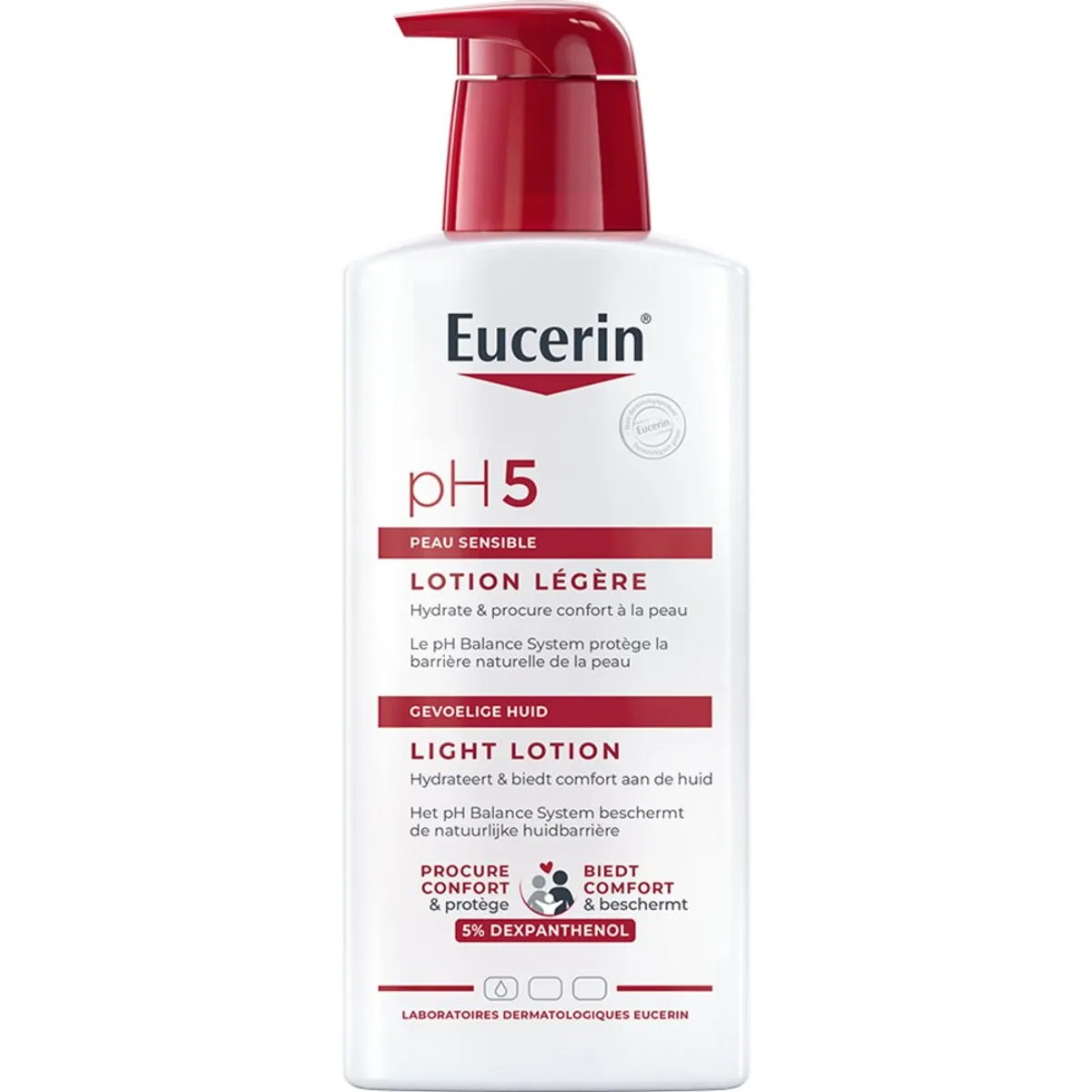 Eucerin pH5 Lotion Légère Peau Normale à Sèche et Sensible avec pompe 400ml