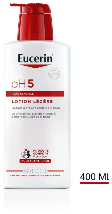 Eucerin pH5 Lotion Légère Peau Normale à Sèche et Sensible avec pompe 400ml