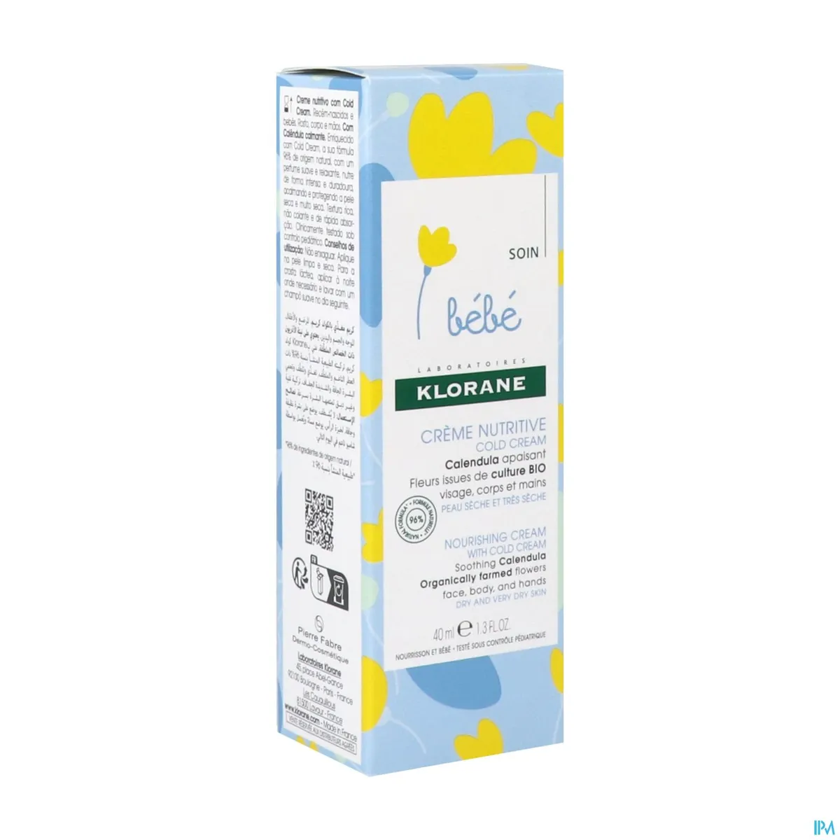 Klorane Baby Voedende Crème Cold Cream 40ml (nieuwe formule)