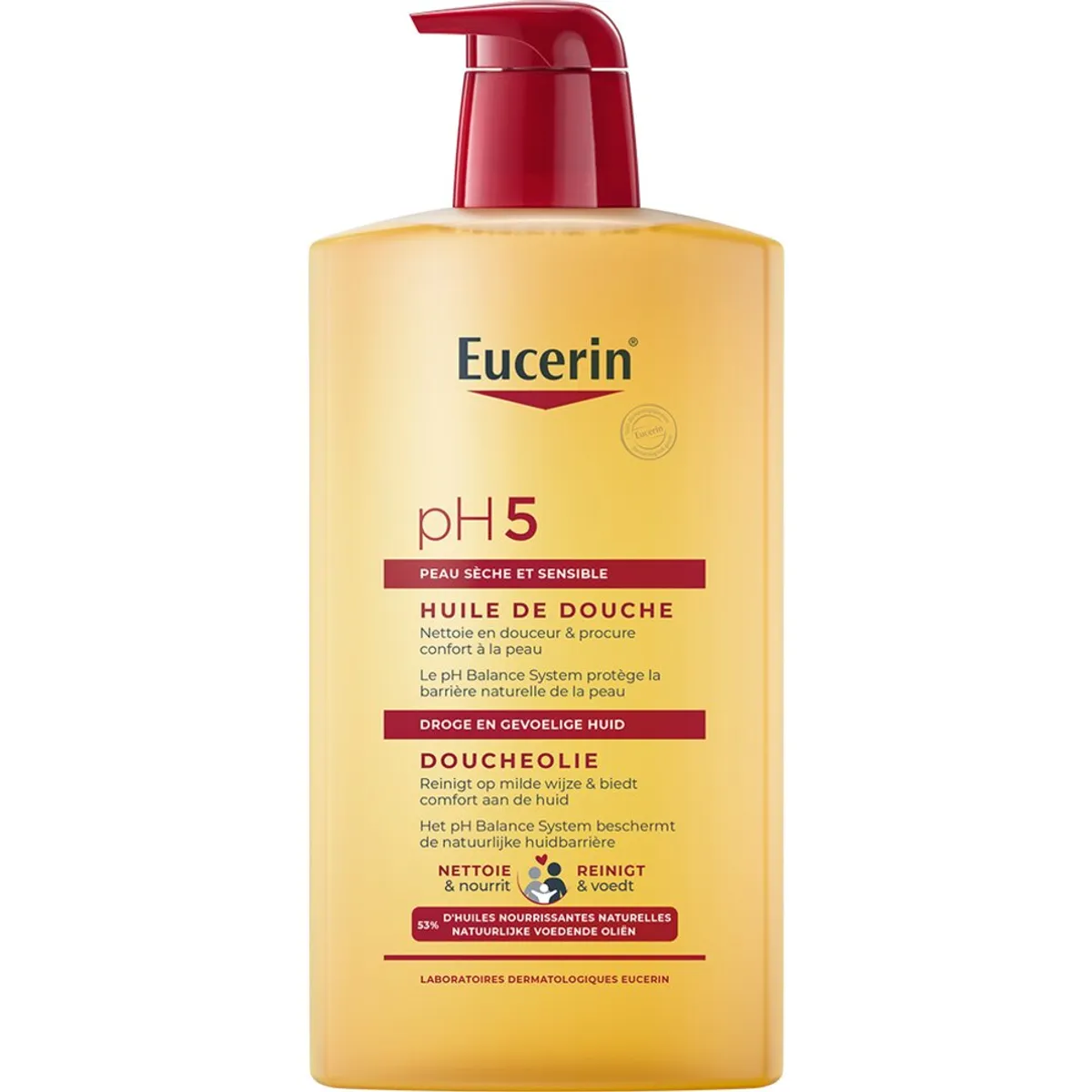 Eucerin pH5 Doucheolie Droge en Gevoelige Huid pompflacon 1000 ml