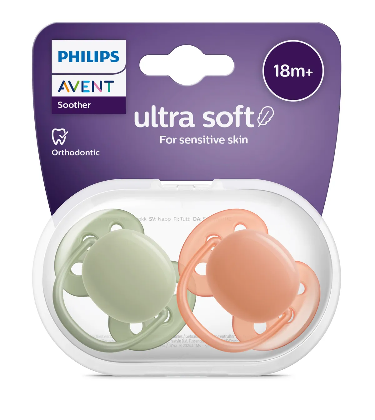 Avent Sucette Ultra Air +18M Duo Kaki/Terracotta