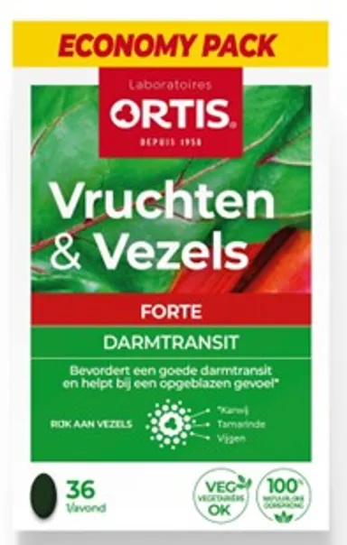 Ortis Vruchten & Vezels Forte Darmtransit 3 x 12 Caps
