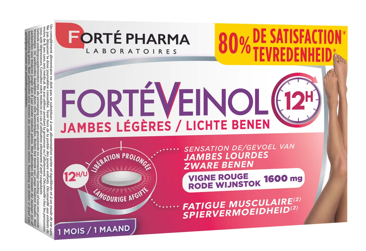 Forté Pharma FortéVeinol 12 Heures 30 Comprimés