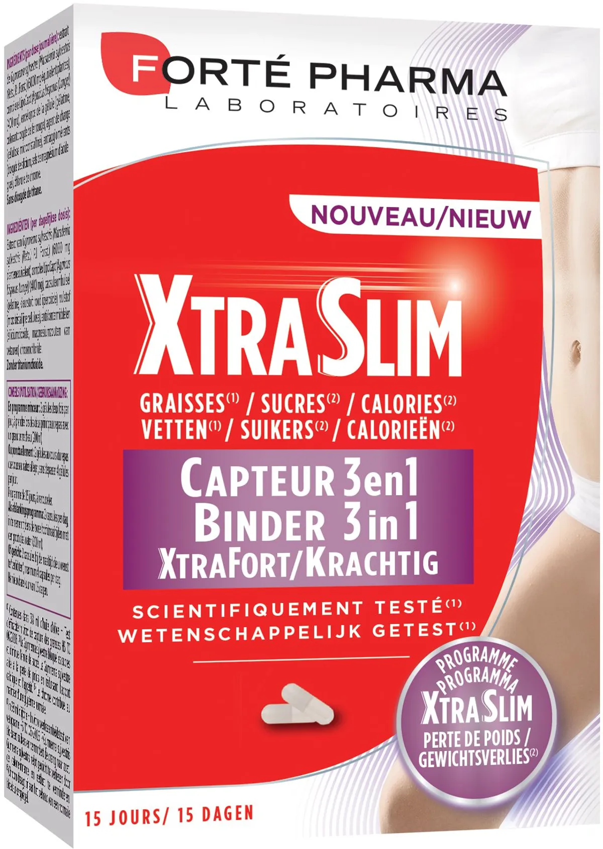 Forté Pharma XtraSlim Binder 3-in-1 Krachtig 60 Capsules