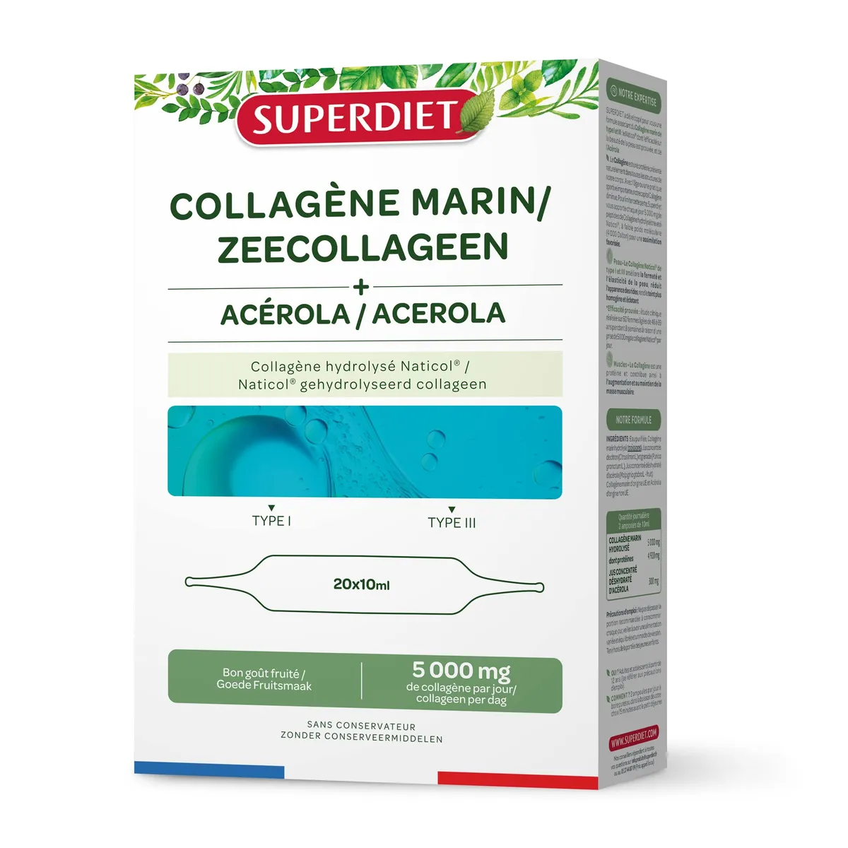 SuperDiet Collagène Marin + Acérola Ampoules 20x10ml
