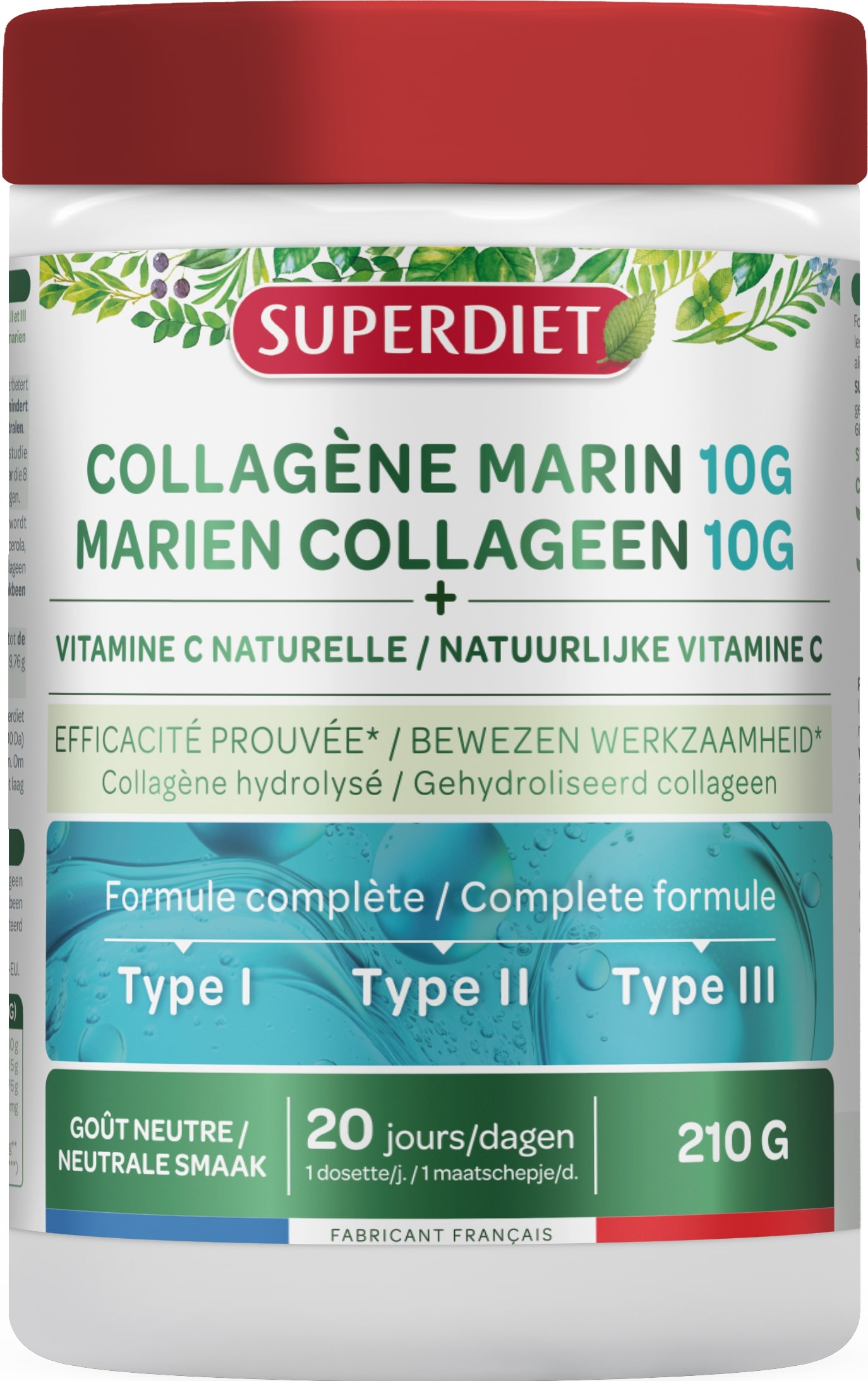 Superdiet Zeecollageenpoeder + Vit C 210 g - Superdiet