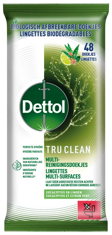 Dettol Eucalyptus Limoen Multi-Surface Doekjes 45 Doekjes