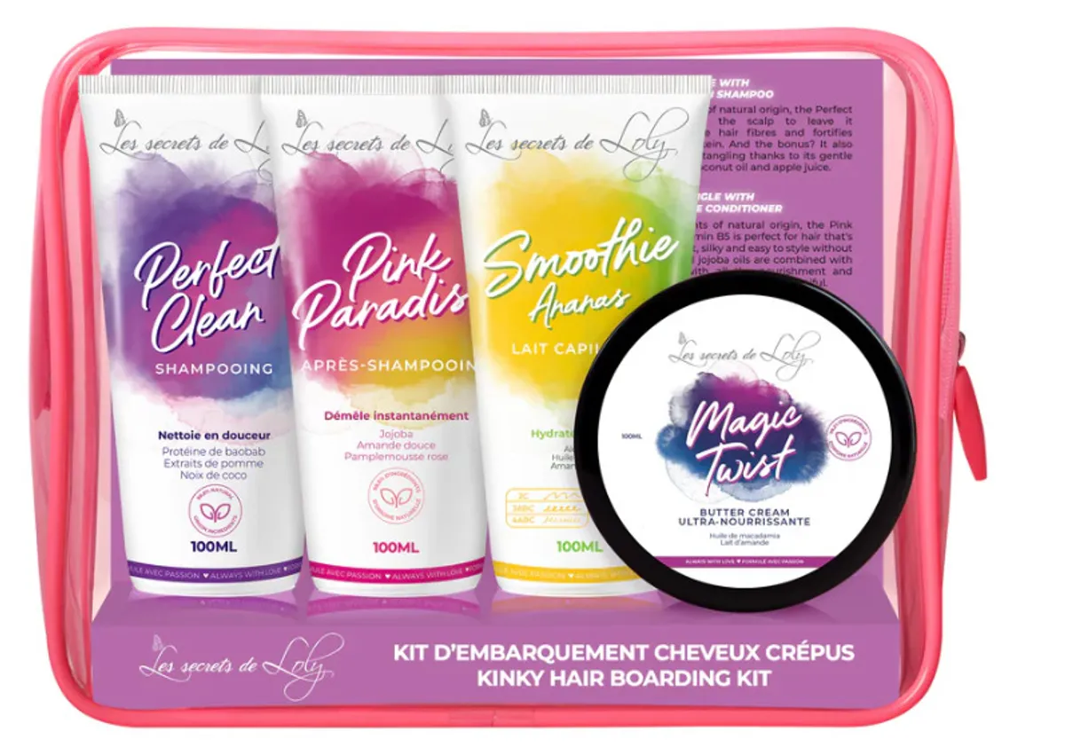Les Secrets de Loly Trousse Cheveux Crépus 4 Produits
