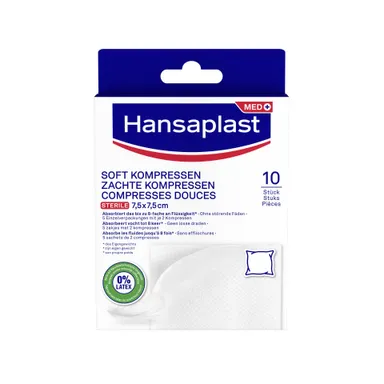 Hansaplast Compressen 10 cm x 10 cm 10 stuks