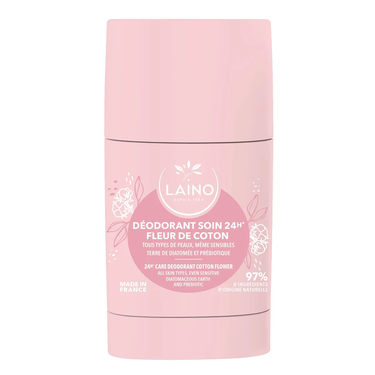 Laino Déodorant Soin Solide Fleur de Coton 60g
