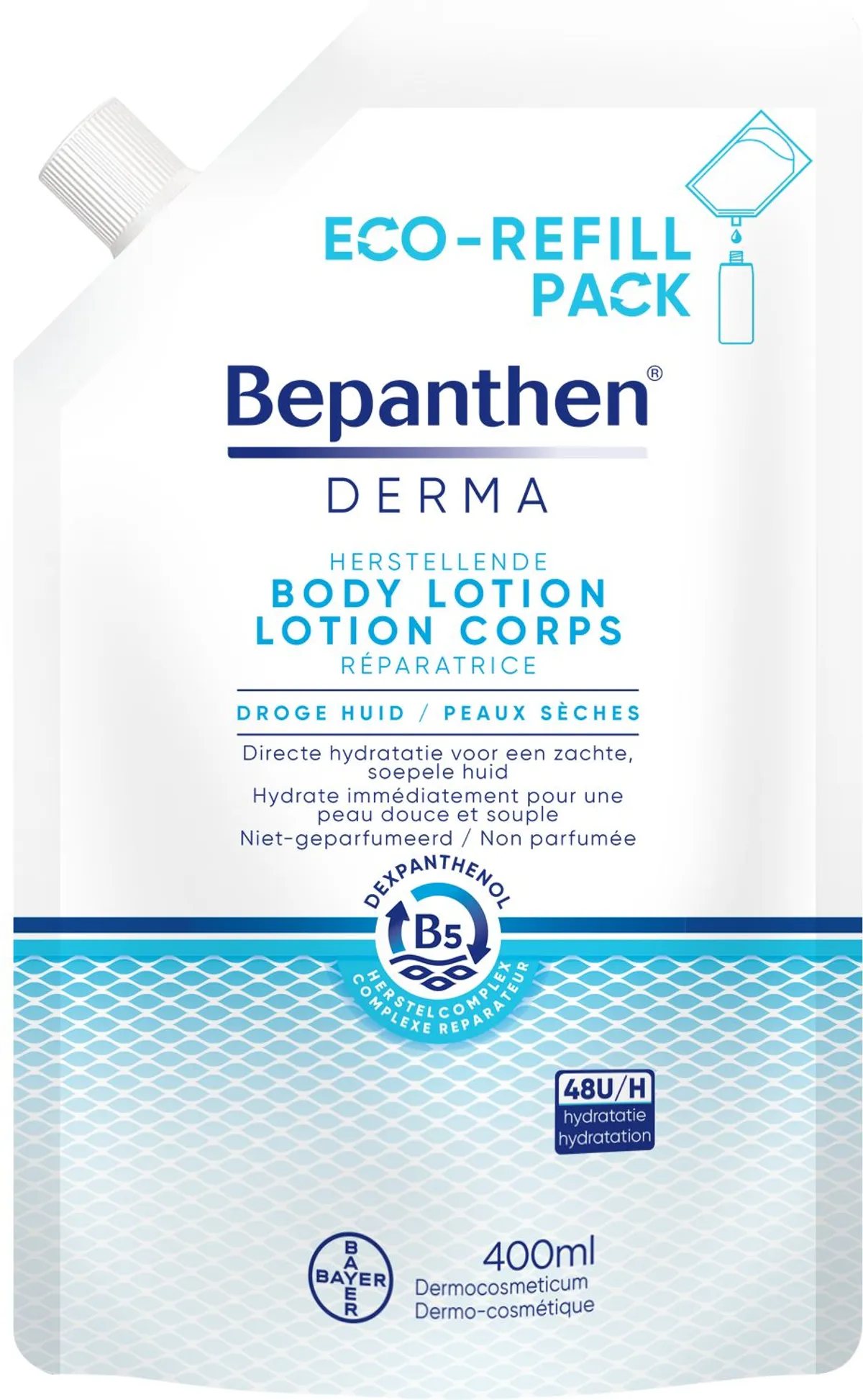 Bepanthen Derma Lotion Corps Réparatrice Recharge 400ml