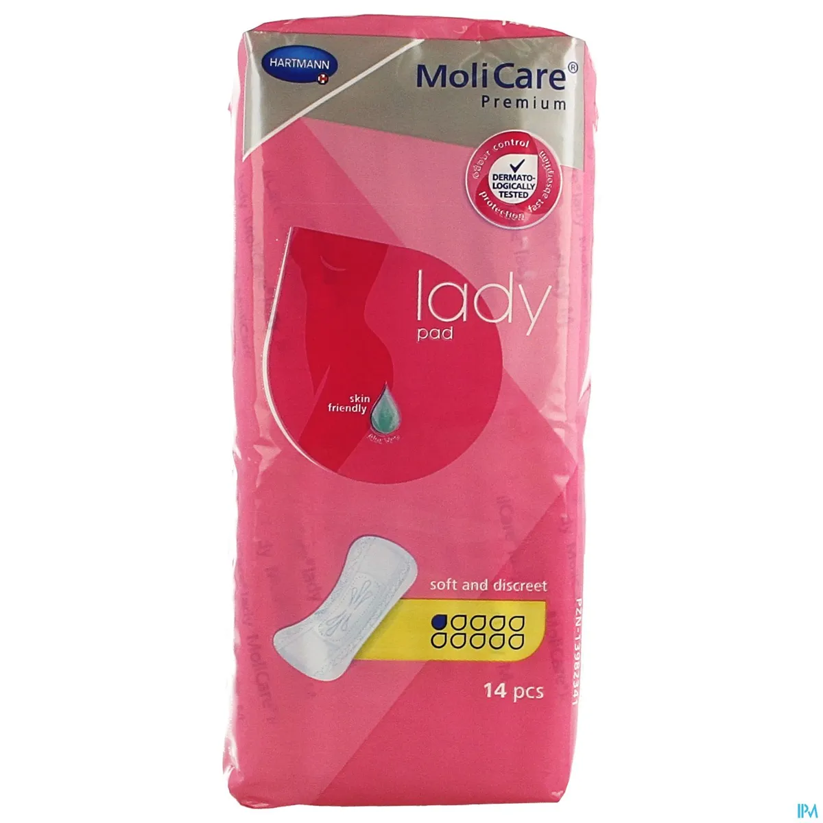 Molicare Premium Lady Pad 1 Druppel 22 x 10 cm 14 Stuks
