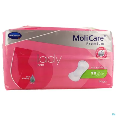 Molicare Premium Lady Pad 2 Drops 26,5 x 11 cm 14 Stuks