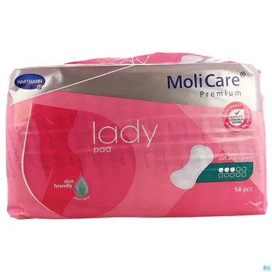 Molicare Premium Lady Pad 3 Drops 34x13cm 14 Stuks
