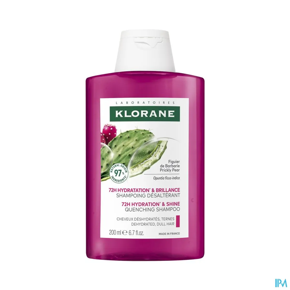 Klorane Figuier De Barbarie Shampooing Désaltérant Hydratation Et Brillance 200Ml