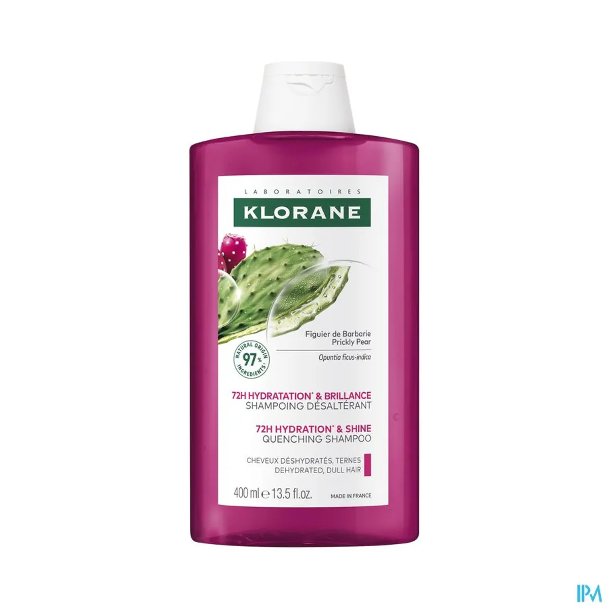 Klorane Cactusvijg Dorststellende Shampoo Hydratatie En Glans 400Ml
