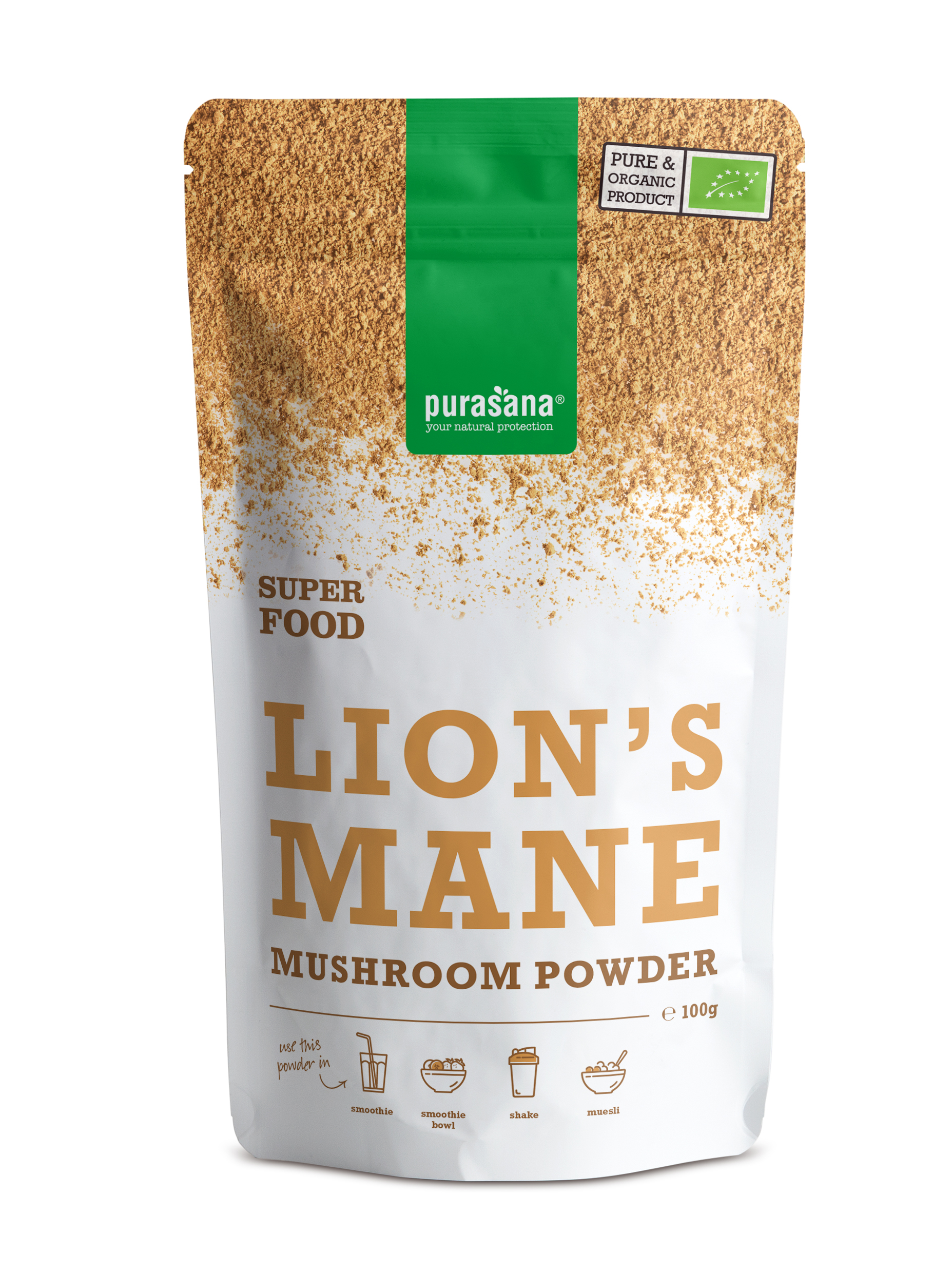 Purasana Lion's Mane Poeder 100 g - Purasana