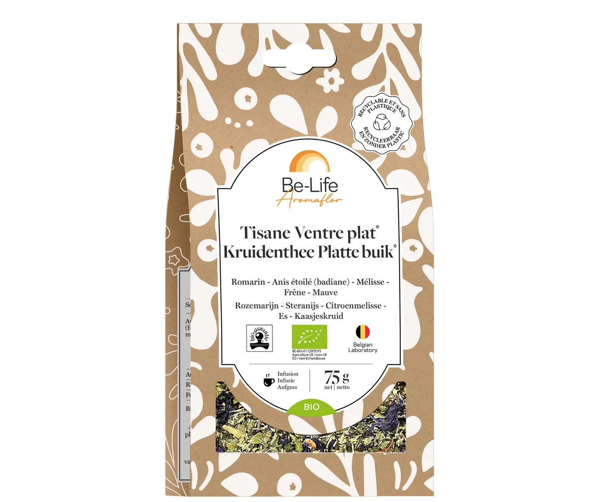 Aromaflor Kruidenthee Platte Buik Bio 75 g