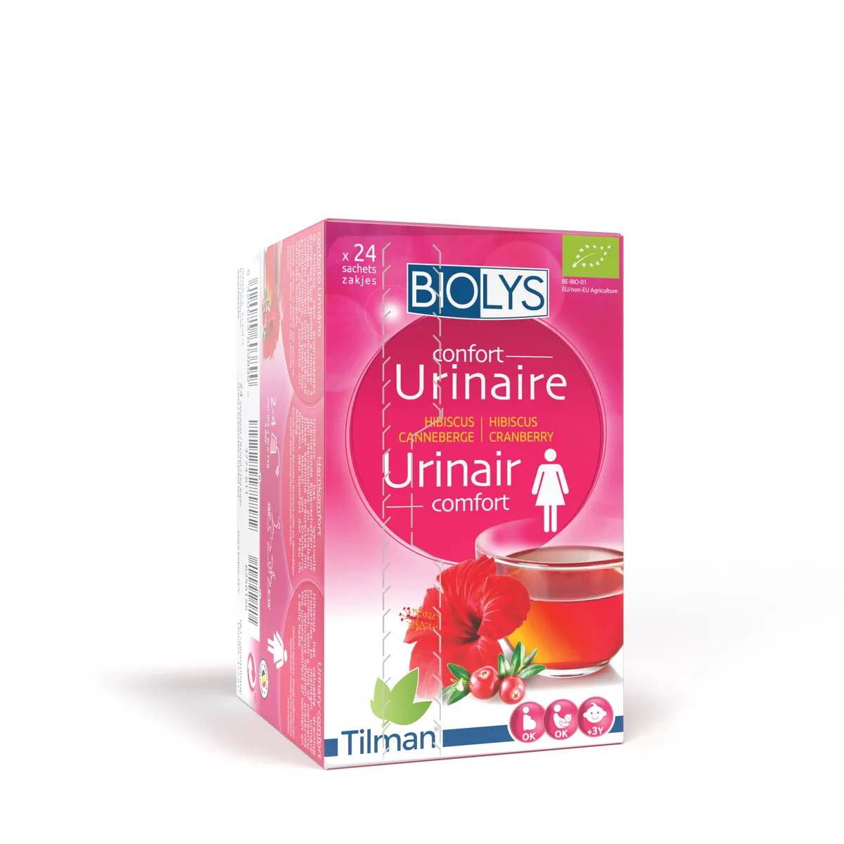 Biolys Confort Uriniaire Hibiscus Canneberge 24 Sachets
