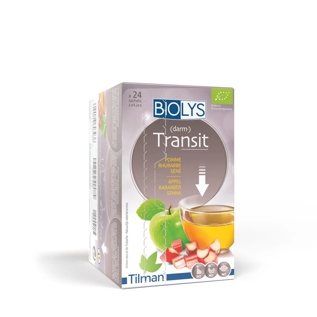 Biolys Pomme Rhubarbe Sene 24 Sachets