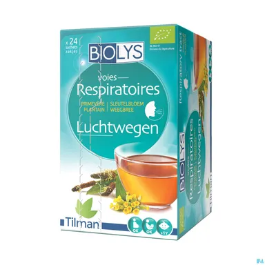 Biolys Luchtwegen Primula Weegbree 24 Zakjes