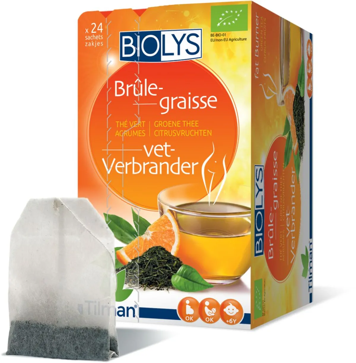 Biolys Thé Vert Agrumes 24 Sachets