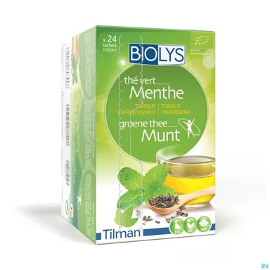 Biolys Groene Thee Munt 24 Zakjes