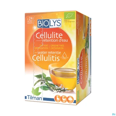 Biolys Cellulitis Vochtretentie Groene Thee Orthosifon 24 Zakjes