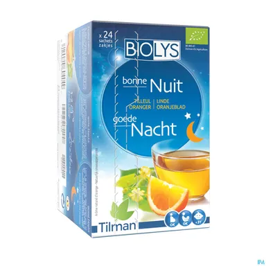 Biolys Thee Goede Nachtrust Linde Sinaasappel 24 Zakjes