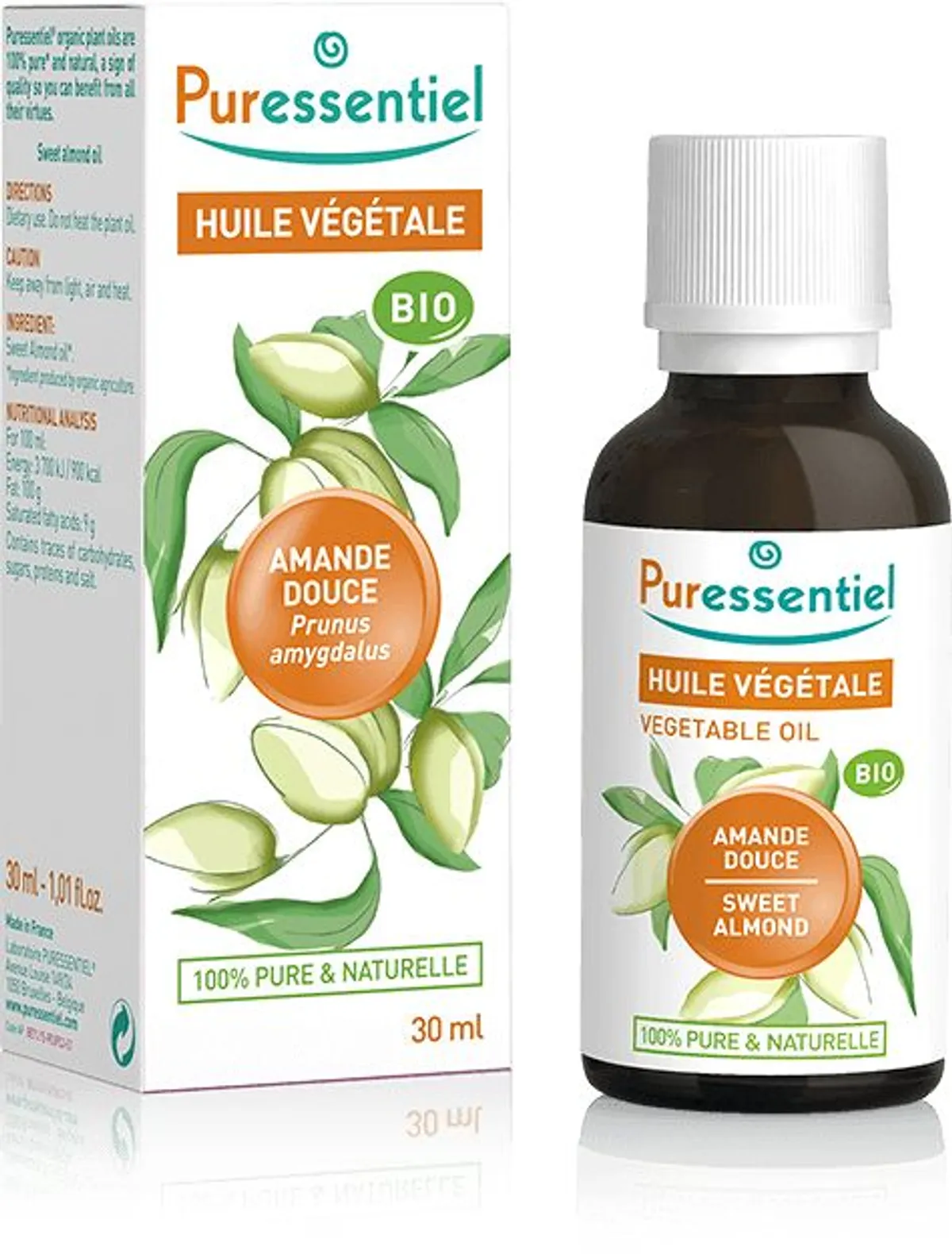 Puressentiel Huile Végétale Bio Amande Douce 30ml