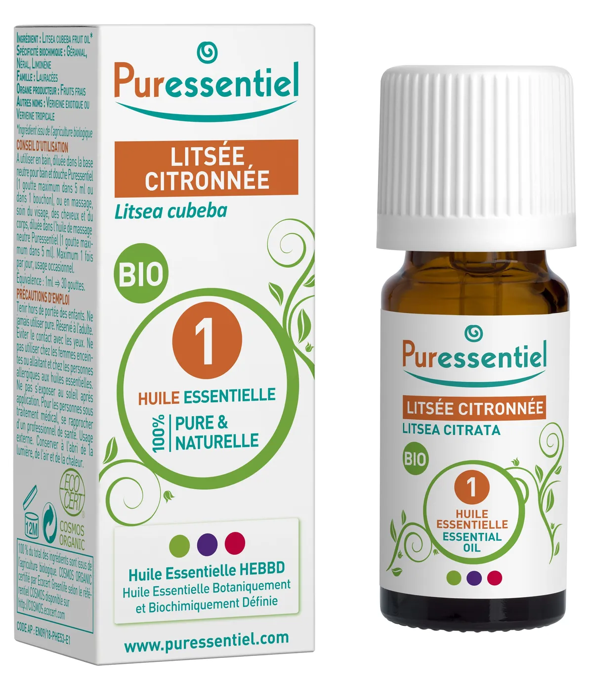 Puressentiel Huile Essentielle Litsee Citronnée Bio 10ml
