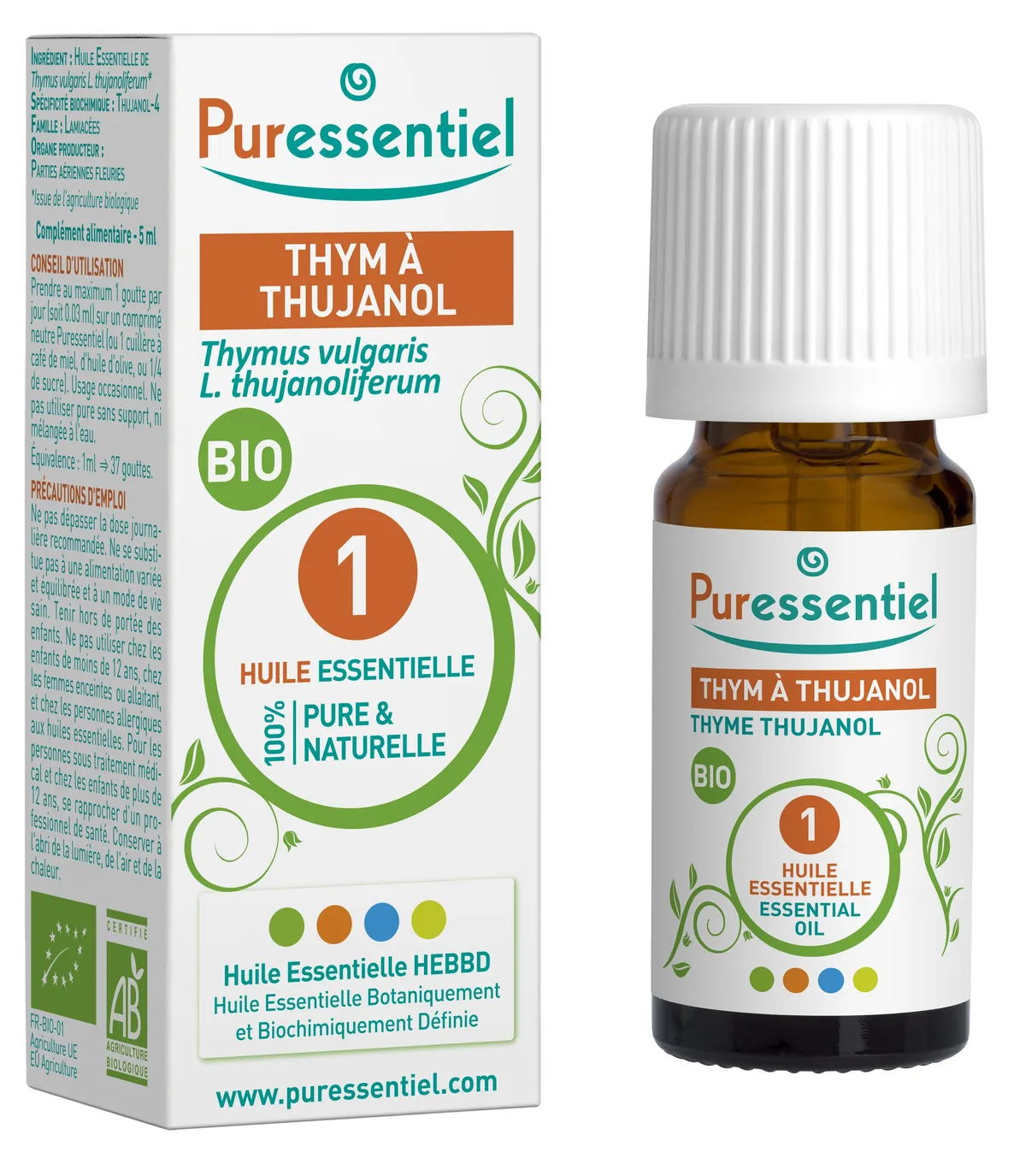 Puressentiel Huile Essentielle Thym Thujanol Bio 5ml