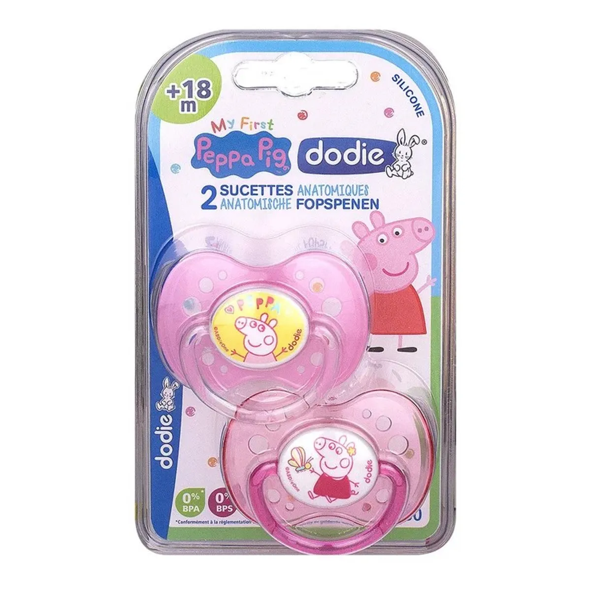 Dodie Sucettes Anatomiques Peppa Pig +18m